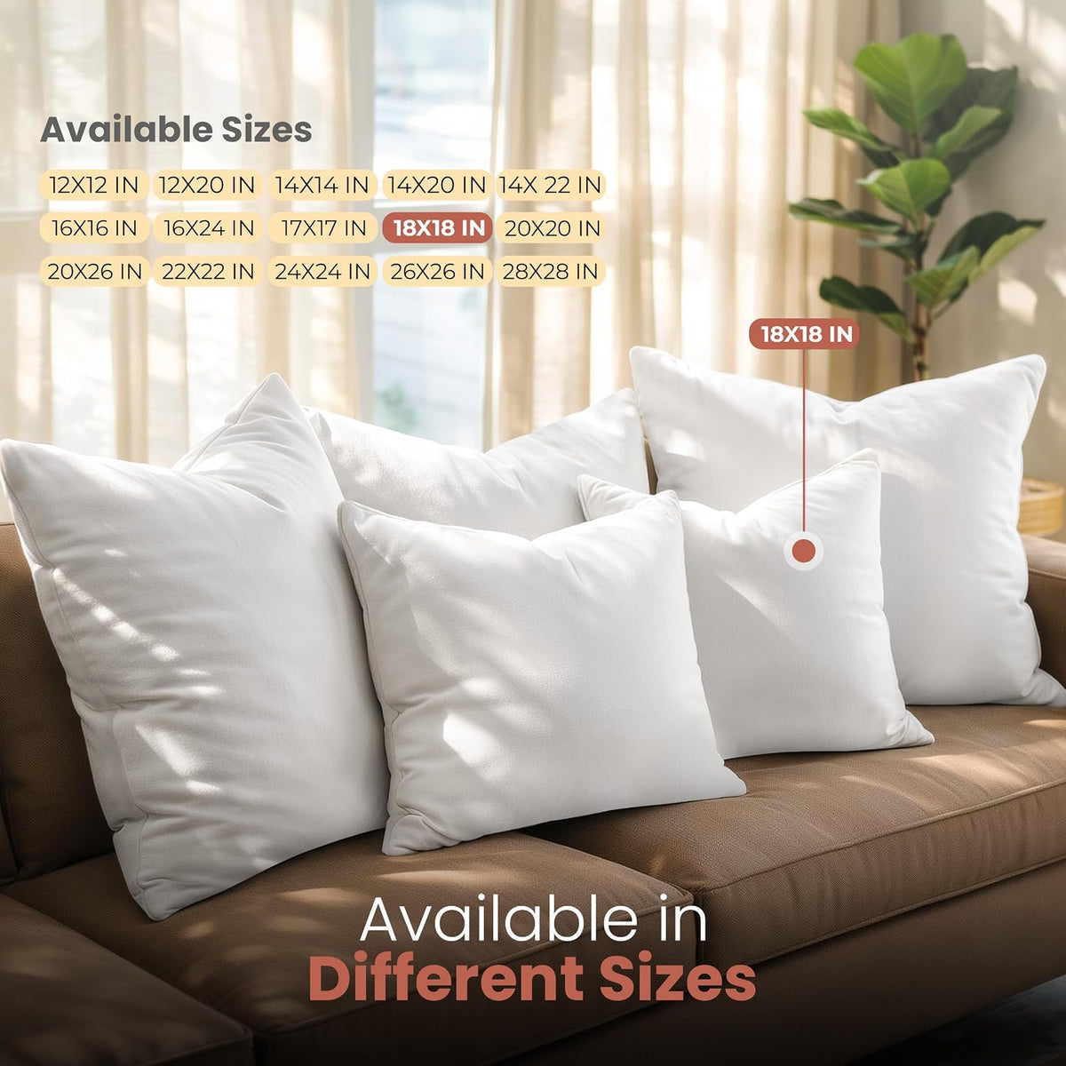 plush firmness rated for multi-position support and decorative fluff