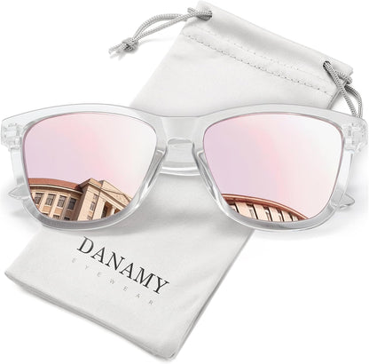 polarized lenses that filter reflected glare from water, roads, and snow