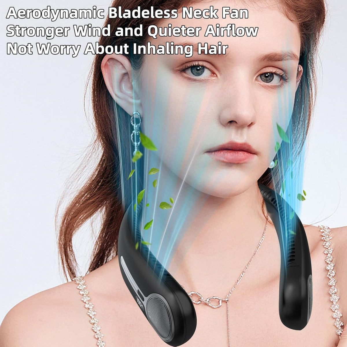 Portable Neck Fan – Hot Flash Relief Wearable Cooling, 14-Hour Battery for Menopause and Heat Sensitivity Comfort