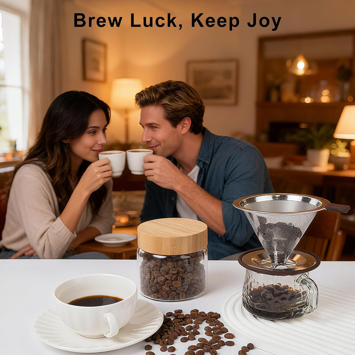 Portable Pour Over Maker – Stainless Steel Single-Serve Dripper for Office Desks and Study Sessions