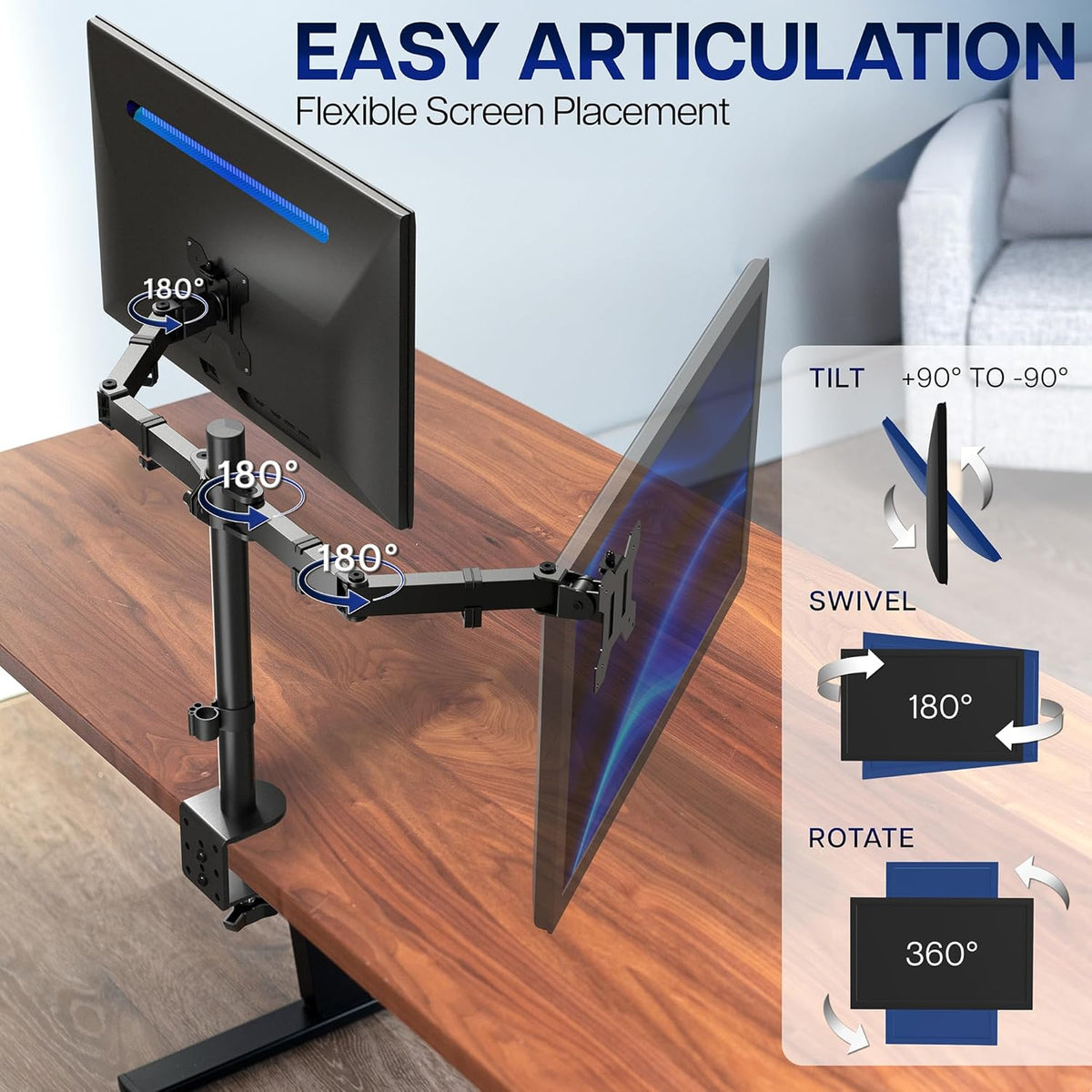 portrait and landscape orientation support for each monitor