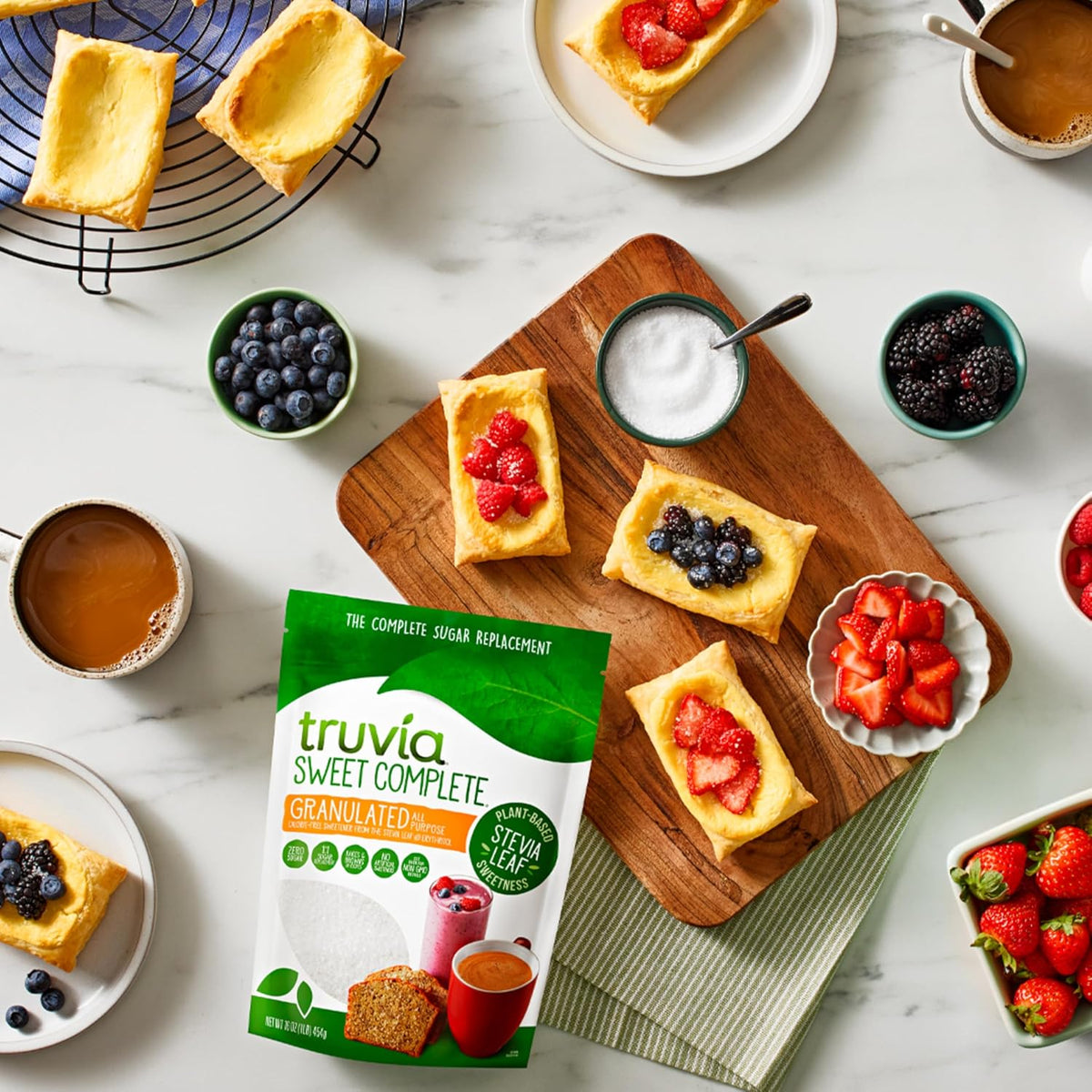 powdered confectioners' texture that measures and sweetens cup-for-cup like sugar