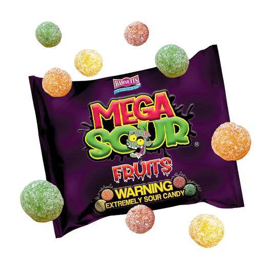 powerful sour coating engineered to last approximately 20 seconds before dissolving into fruit flavor