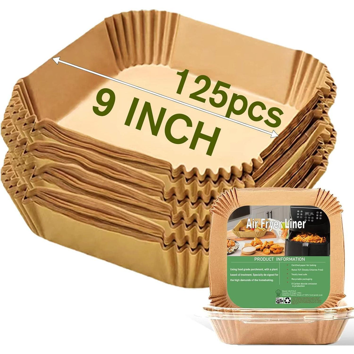 pre-cut square bowl shape with 4.5cm heightened edge protects fryer sides