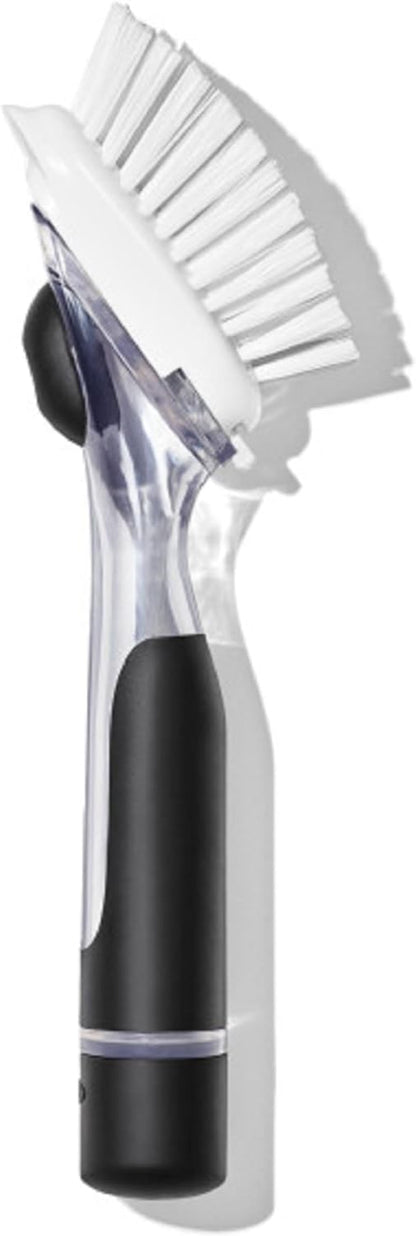 pre-loadable soap reservoir built directly into the handle