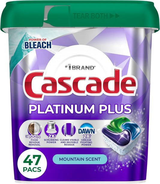 pre-measured actionpac pod format with built-in soaking, scrubbing, and rinsing agents