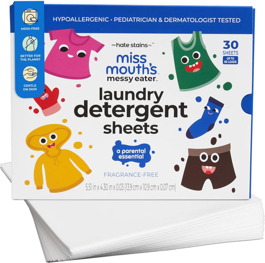 pre-measured, fast-dissolving laundry sheet format that replaces pods, powders, and liquids