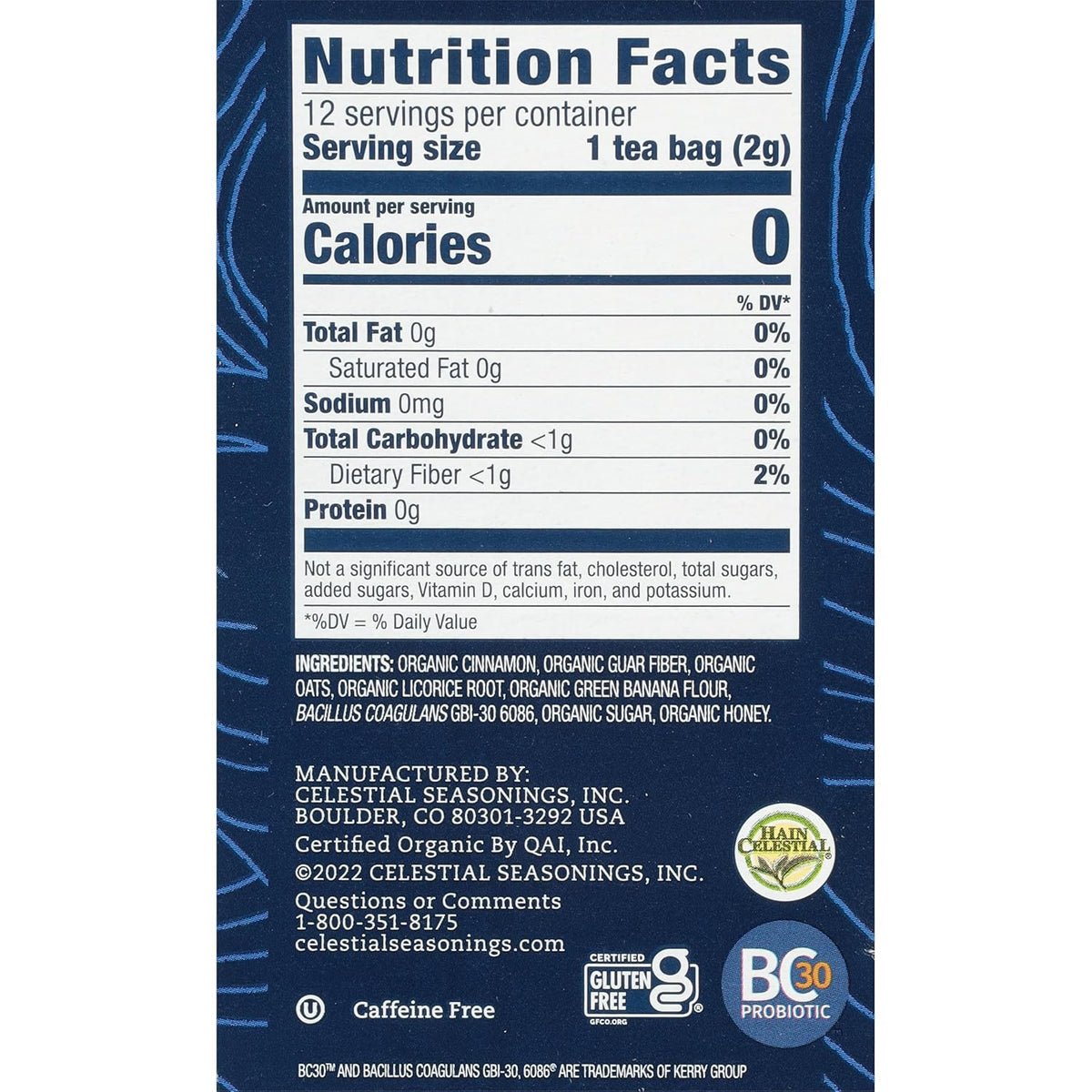 prebiotic fiber blend featuring organic green banana flour and organic oats (1g fiber per bag)