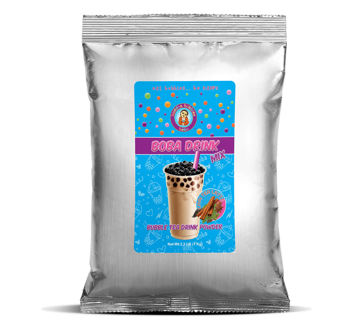Premium CHAI TEA LATTE Boba/Bubble Tea Drink Mix Powder By Buddha Bubbles Boba (2.2 Pounds / 1 Kg)