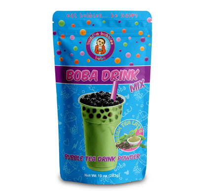 Premium GREEN TEA LATTE (Matcha) Boba/Bubble Tea Drink Mix Powder By Buddha Bubbles Boba 10 Ounces (283 Grams)