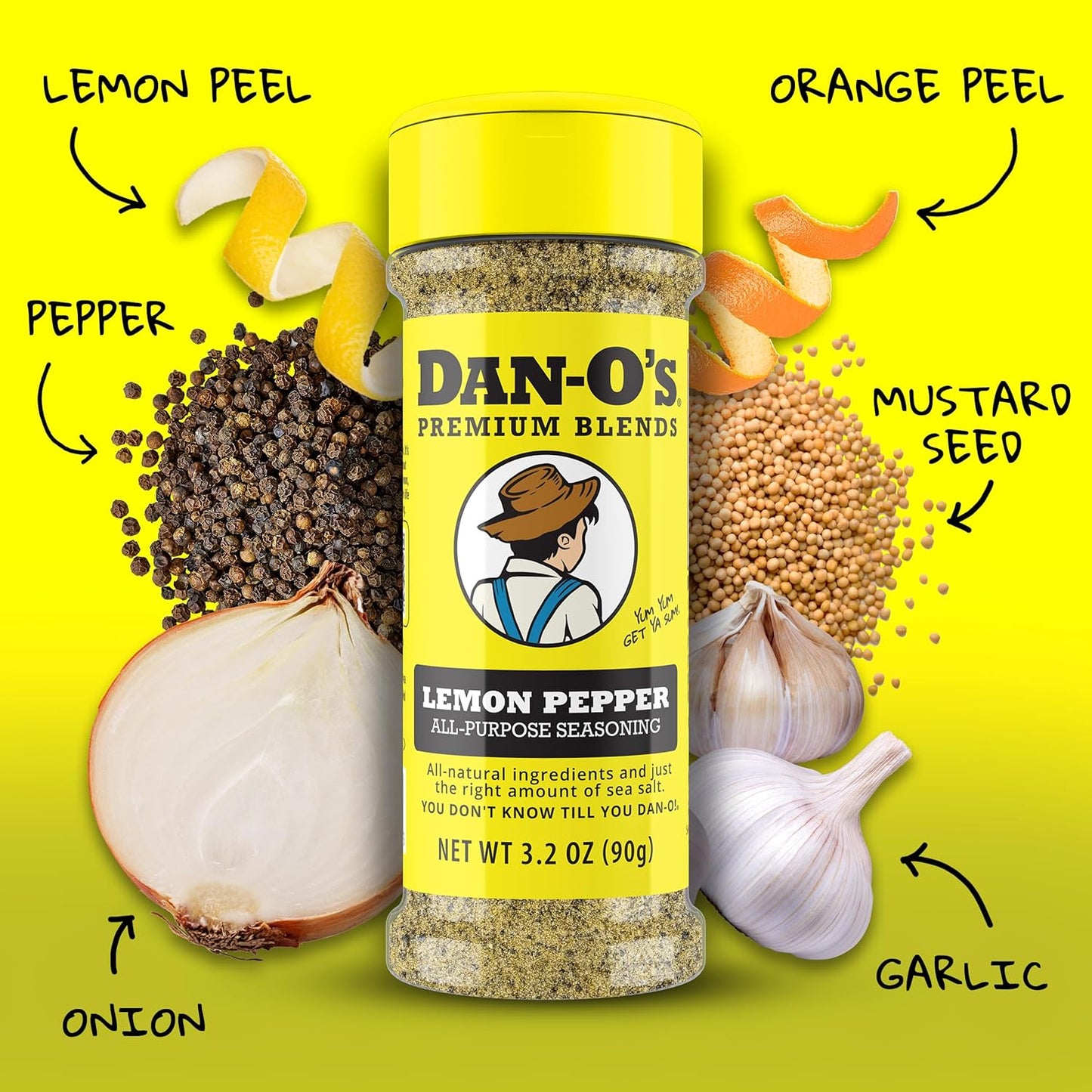 premium ingredient blend featuring herbs, garlic, onion, and citrus peel without fillers