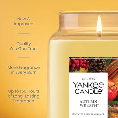 premium plant wax blend with single natural-fiber wick for clean burn