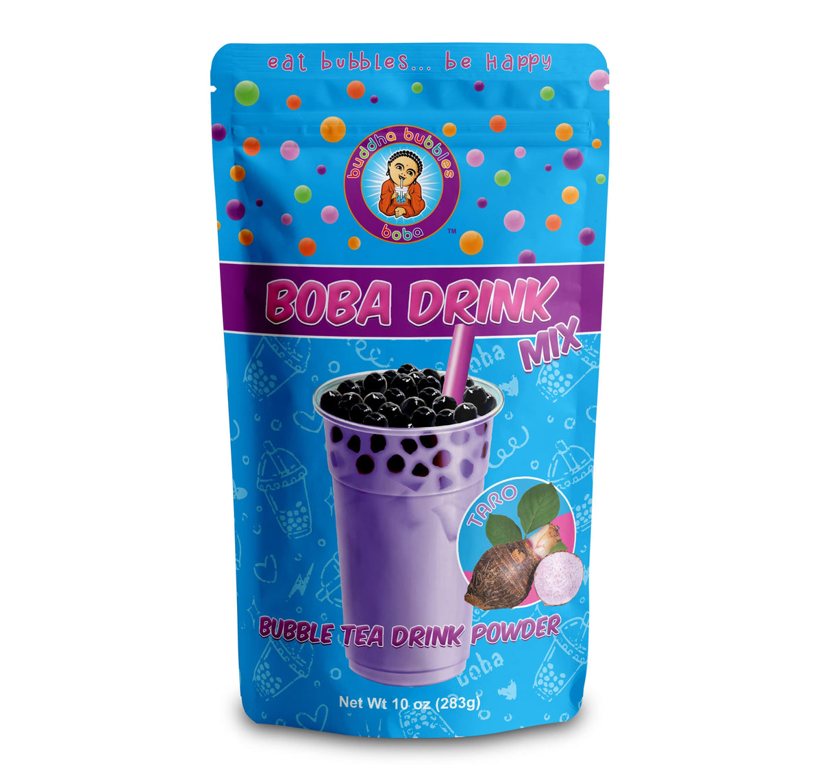 Premium TARO Boba/Bubble Tea Drink Mix Powder By Buddha Bubbles Boba 10 Ounces (283 Grams)