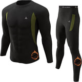 Mens Thermal Underwear Long Johns Set – Cold Weather Hunting Base Layer for Ice Fishing Shacks and Backwoods Trips