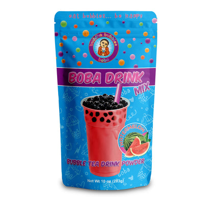 Premium WATERMELON Boba/Bubble Tea Drink Mix Powder By Buddha Bubbles Boba (10 Ounce) (283 Grams)