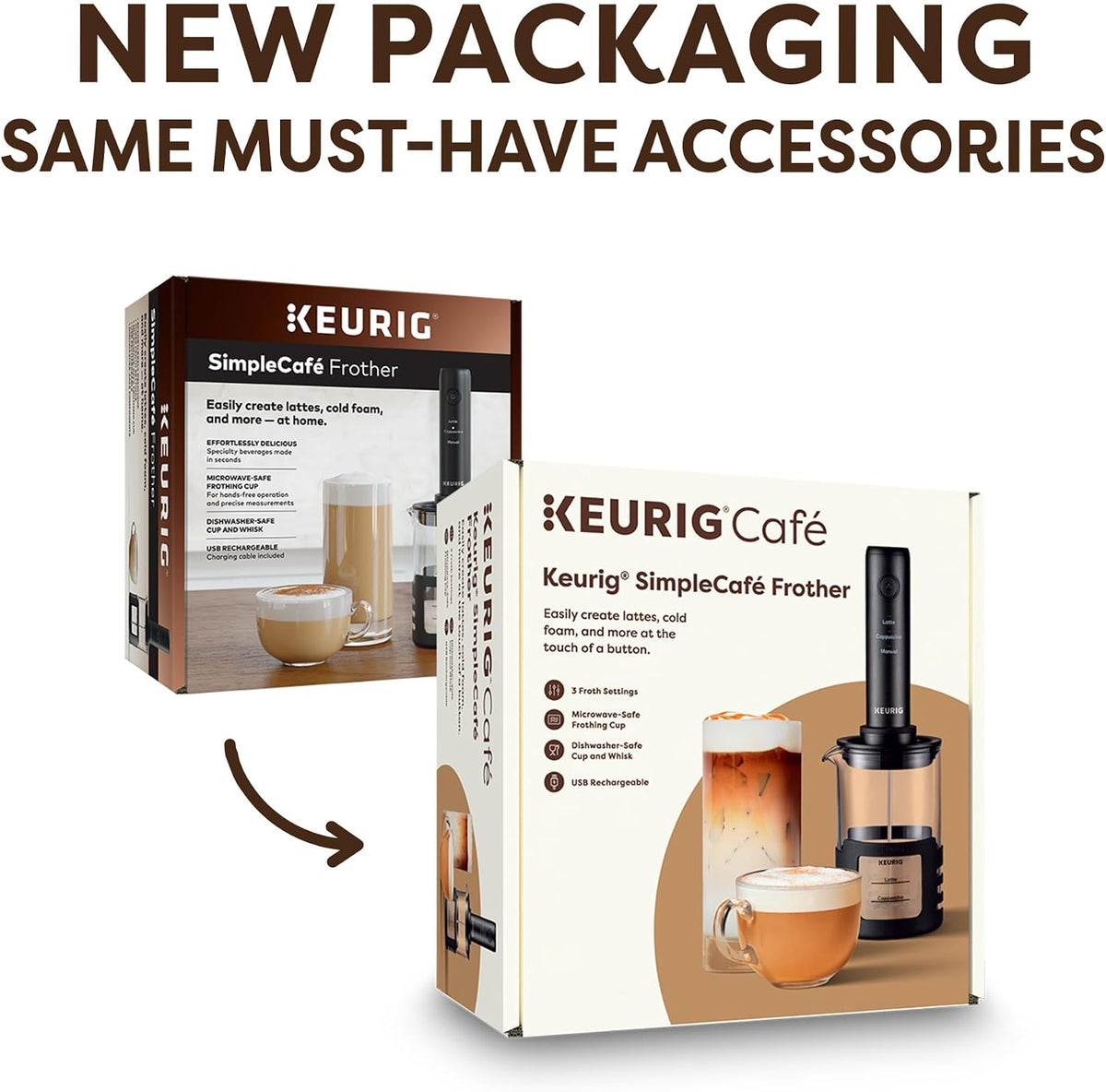 preset froth settings for latte, cappuccino, plus manual custom control
