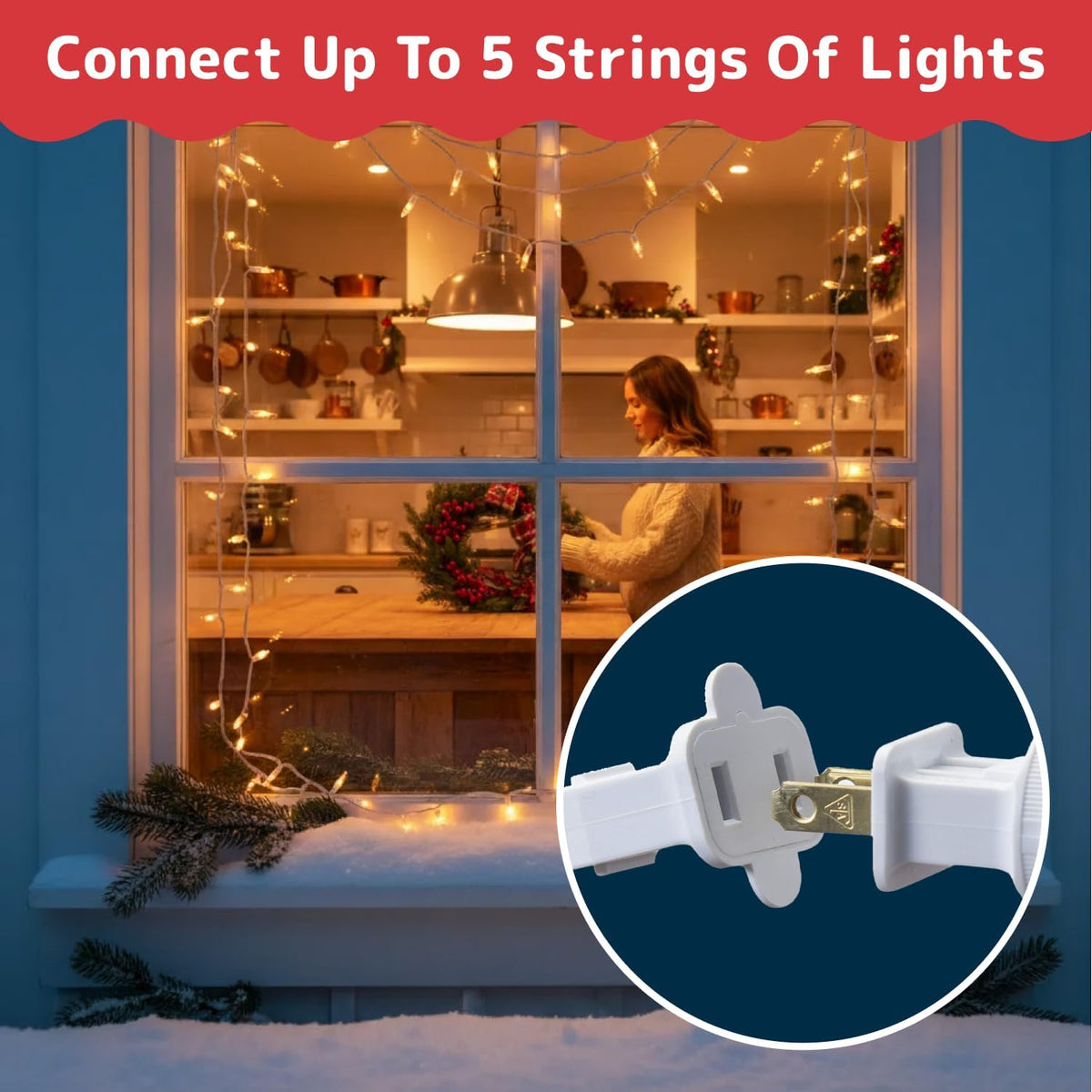 PREXTEX Warm White Mini String Lights for Aesthetic Dorm and Apartment Decor, 10 Ft Indoor Fireplace Mantel Lighting, 50 Count