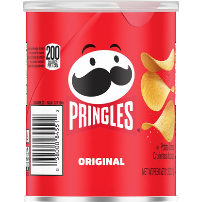 Pringles Original Potato Crisps Chips – Kids Lunch Box Snacks, 12 Single-Serve 1.3oz Cans for School