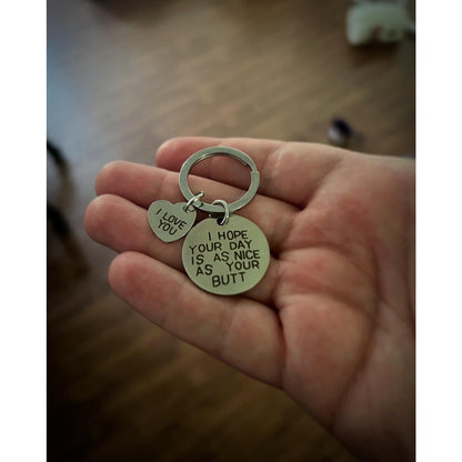 printed novelty text design featuring the 'i hope your day is as nice as your butt' message