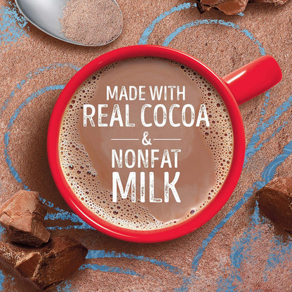 produces a smooth, frothy texture when mixed with hot water