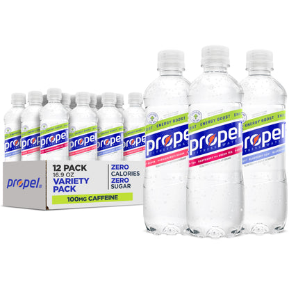 Propel Energy Boost Hydration Bundle – Practical Housewarming Gift for New Home Office Setups, 3 Flavor 12 Pack
