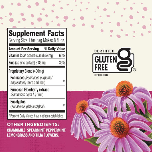 proprietary wellness blend of echinacea (herb and root), european elderberry extract, and eucalyptus leaf