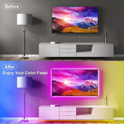 PSTAR Smart LED Strip Lights Housewarming Gift, Music Sync Mood Lighting for New Homeowners and Apartment Dwellers