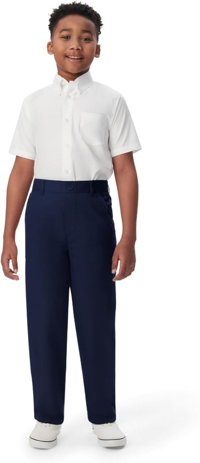 pull-on elastic waistband with no buttons, zippers, or belt loops to break or lose