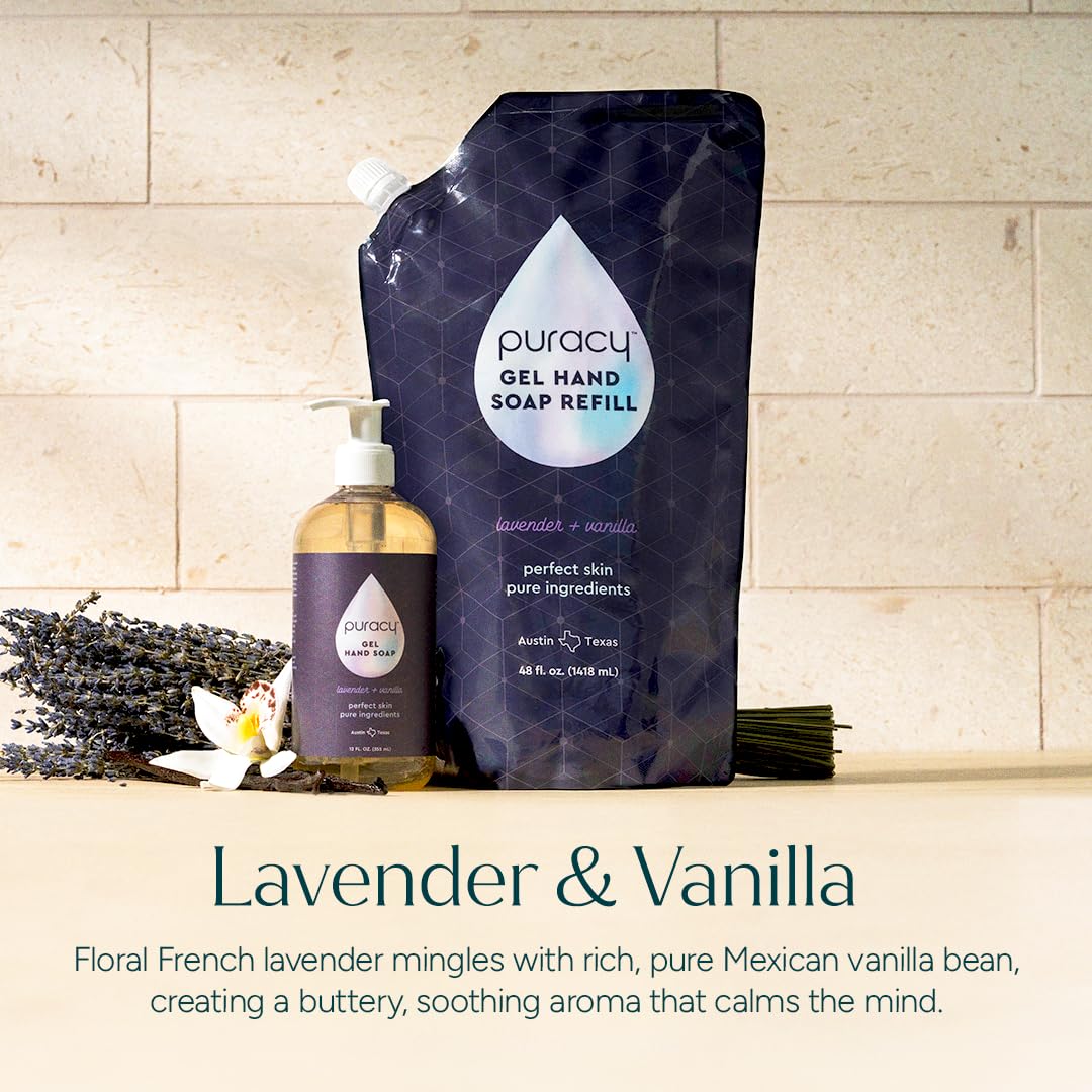 Puracy Concentrated Hand Soap – Refill Pouch for Clutter-Free Kitchens and Intentional, Understated Bathrooms