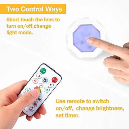 push-touch activation on the lamp shell as a manual backup control