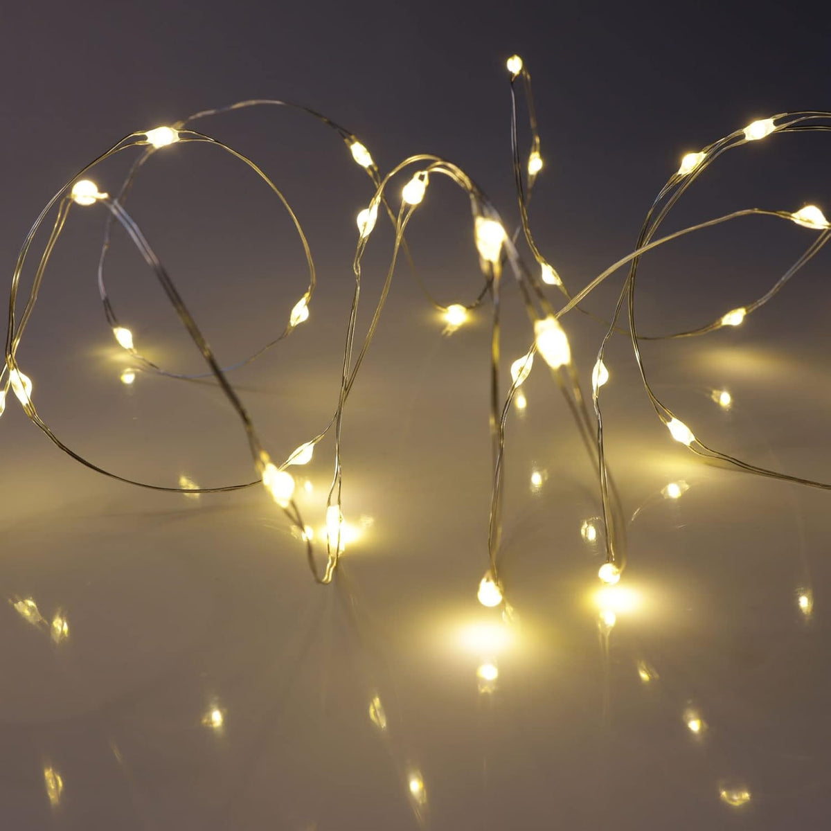 QBIS Micro LED String Lights – 40 Bulb Indoor Decor for Living Room Mantel Display and Autumn Centerpiece Styling