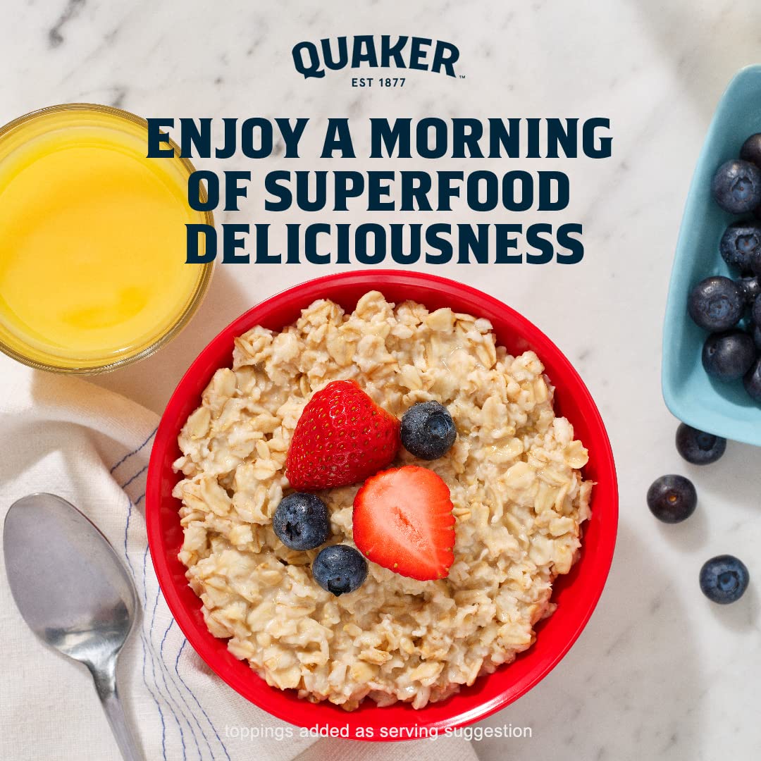 Quaker Immunity Instant Oatmeal – Camping Breakfast Made with Just Hot Water, 32 Packets Portable Whole Grain Fuel