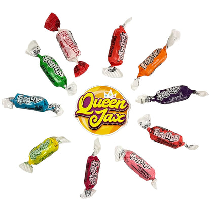 Queen Jax Fruities Assorted Fruit Chews 2 LB – Easter Basket Treats and Valentine's Day Classroom Exchange Candy