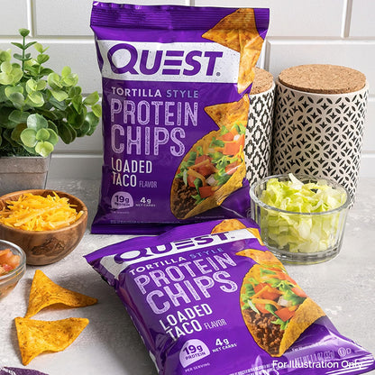 Quest Nutrition Chili Lime Tortilla Style Protein Chips – Resealable Single Serve Bags for Road Trips and Travel