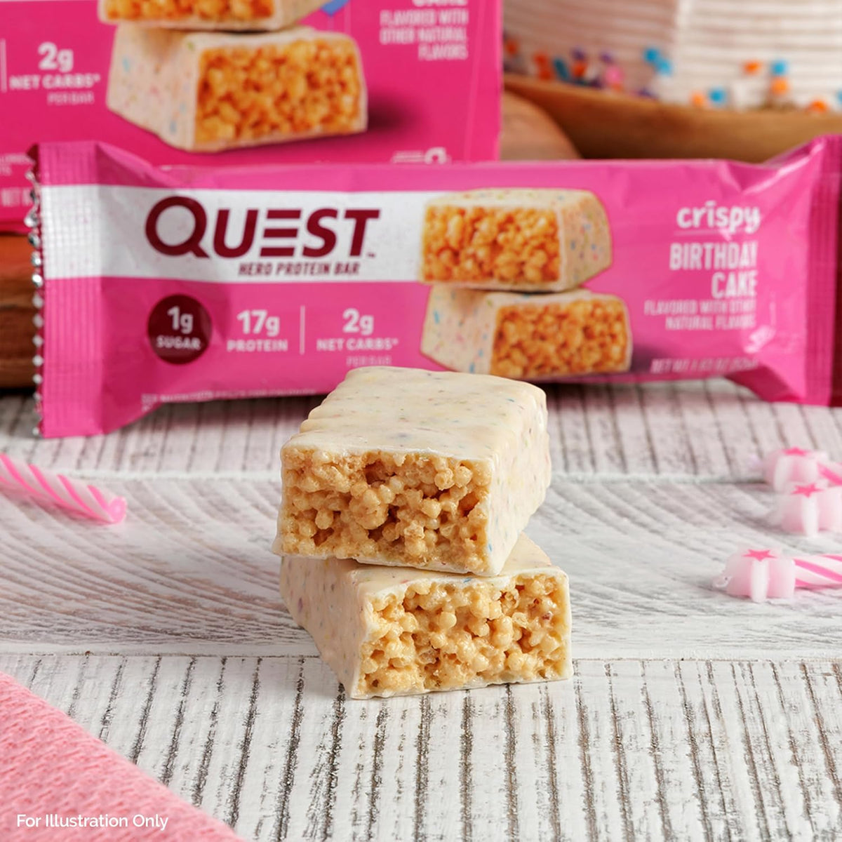 Quest Nutrition Crispy Cookies & Cream Bar – Satiety-Supporting Snack for Stress-Relief Evenings and Wellness Journaling, Gluten Free