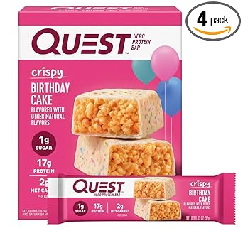 Quest Nutrition Crispy Cookies & Cream Bar – Satiety-Supporting Snack for Stress-Relief Evenings and Wellness Journaling, Gluten Free