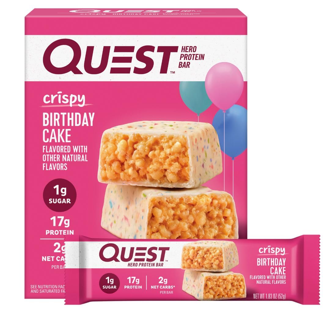 Quest Nutrition Crispy Cookies & Cream Bar – Satiety-Supporting Snack for Stress-Relief Evenings and Wellness Journaling, Gluten Free