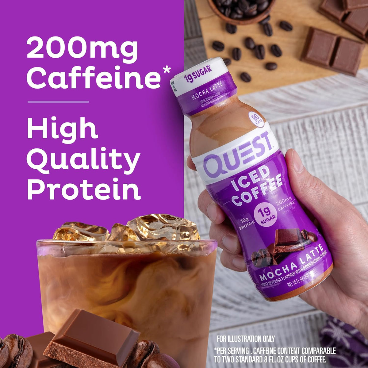 Quest Nutrition Ready-to-Drink Iced Coffee Vanilla Latte for On-the-Go Professionals, Fits Purse and Gym Bag with 10g Protein