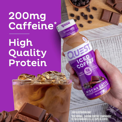 Quest Nutrition Ready-to-Drink Iced Coffee Vanilla Latte for On-the-Go Professionals, Fits Purse and Gym Bag with 10g Protein
