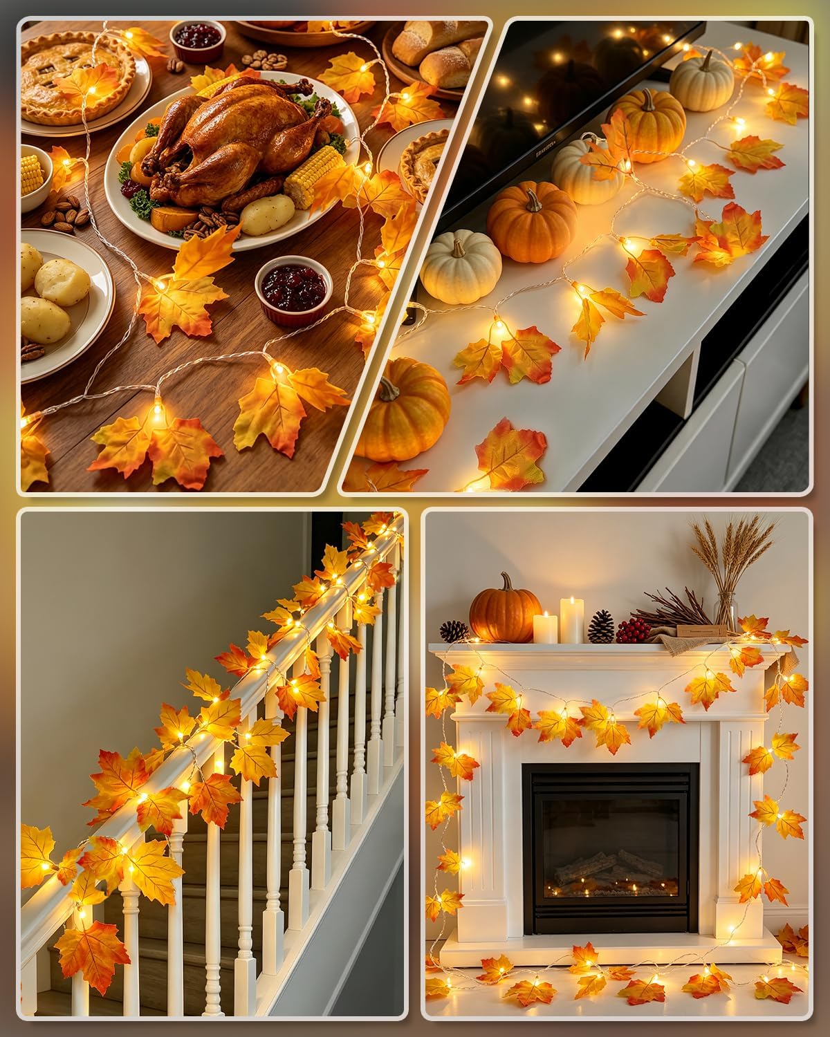 rated for both indoor and outdoor use across porches, balconies, fences, and stair railings