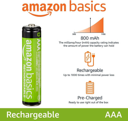 rechargeable up to 1000 times with minimal power loss
