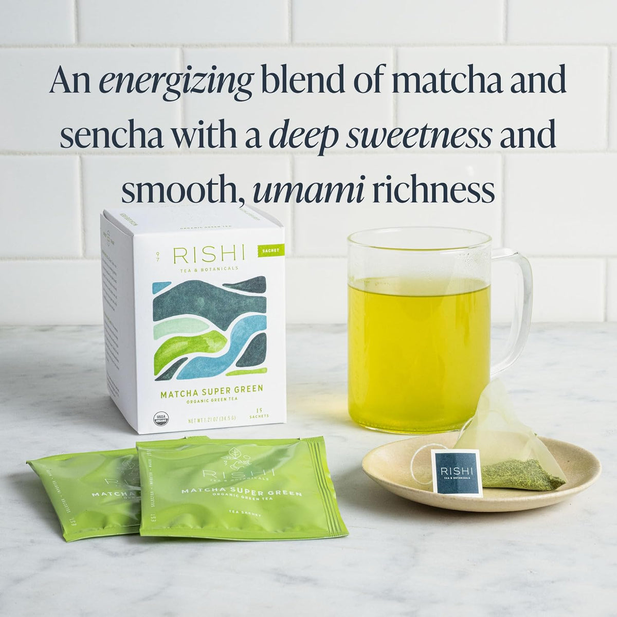 recommended brew: 1 sachet per 8 oz at 200°f for 5–7 minutes