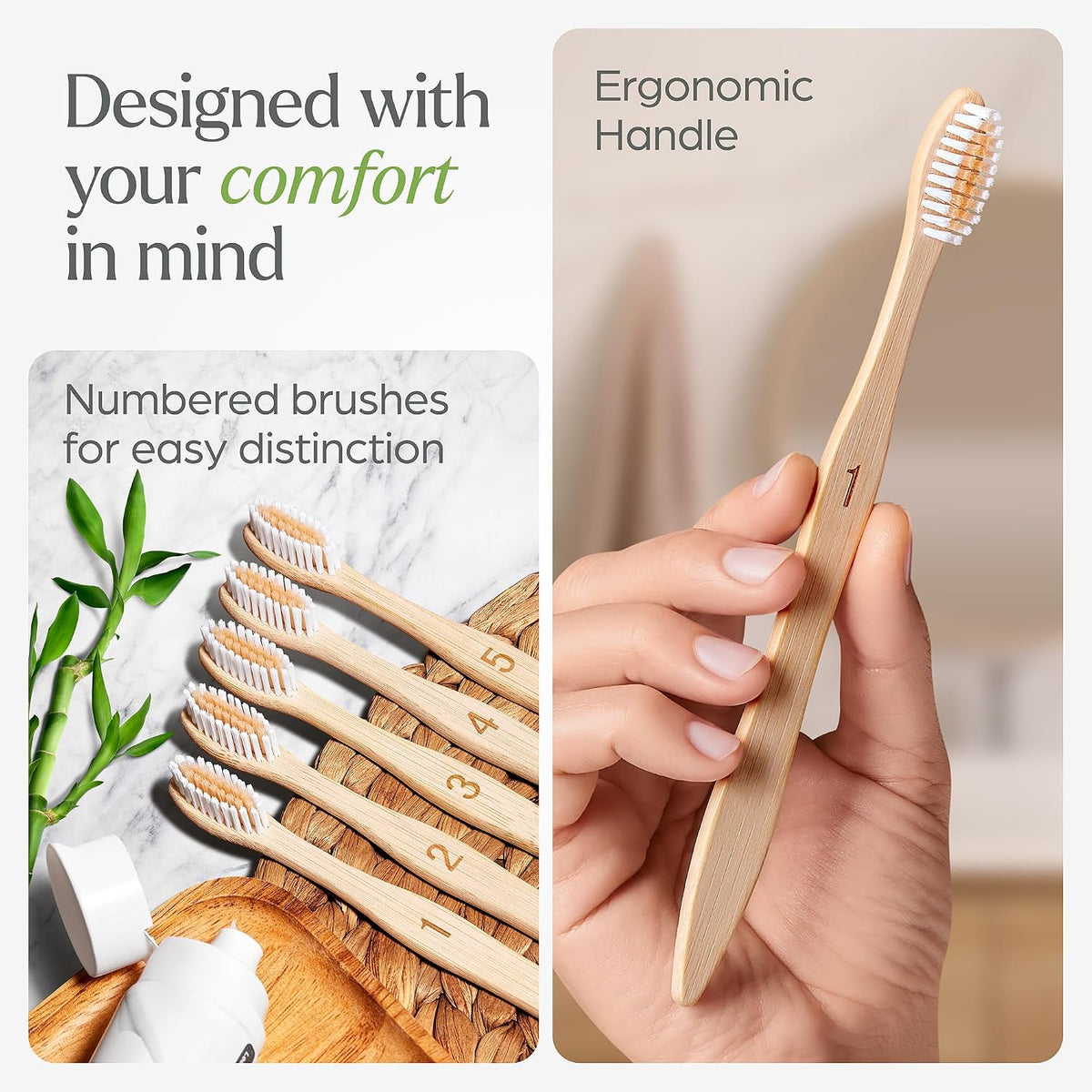 rectangular manual brush head suited for standard brushing technique