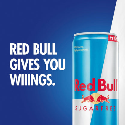 Red Bull Sugar Free 8.4 Fl Oz 4 Pack – Low-Calorie 5 Calorie Energy Drink for Keto and Calorie-Counting Diets