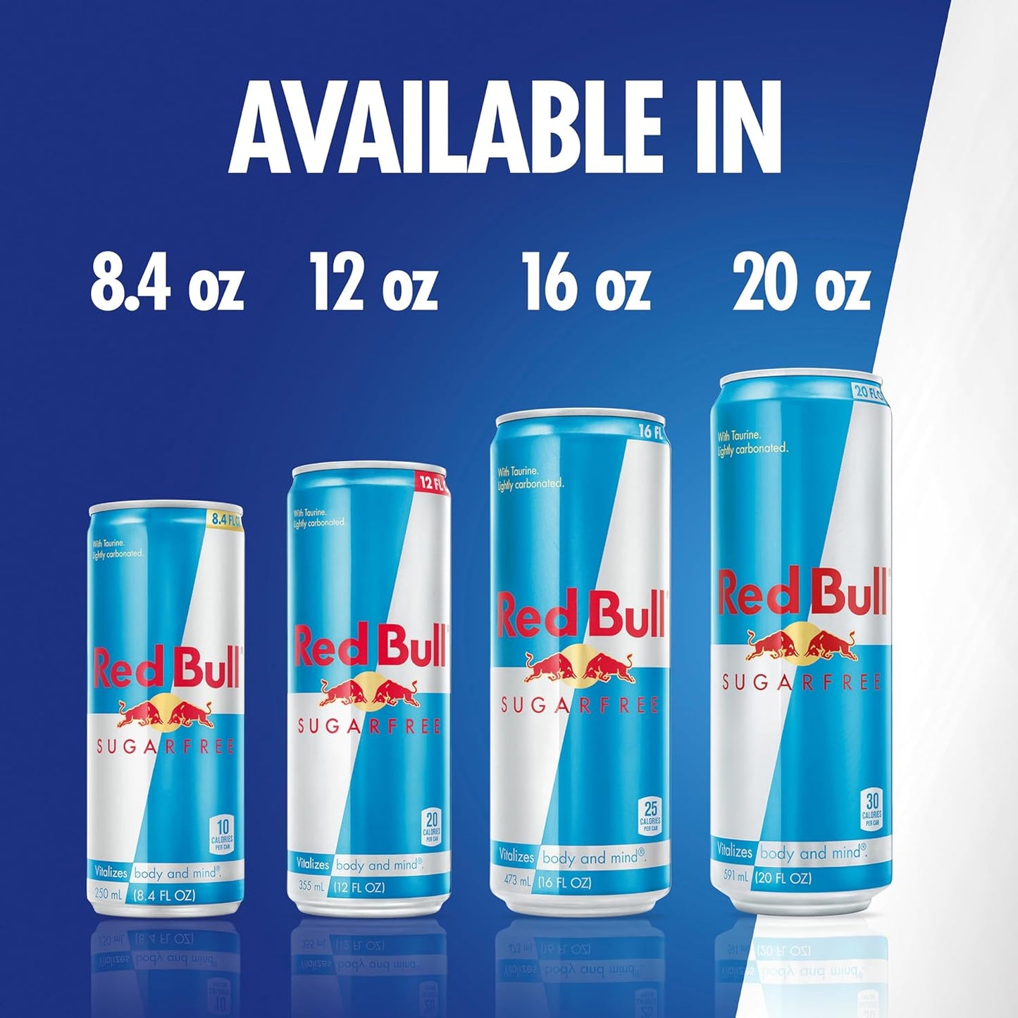 Red Bull Sugar Free 8.4 Fl Oz 4 Pack – Low-Calorie 5 Calorie Energy Drink for Keto and Calorie-Counting Diets