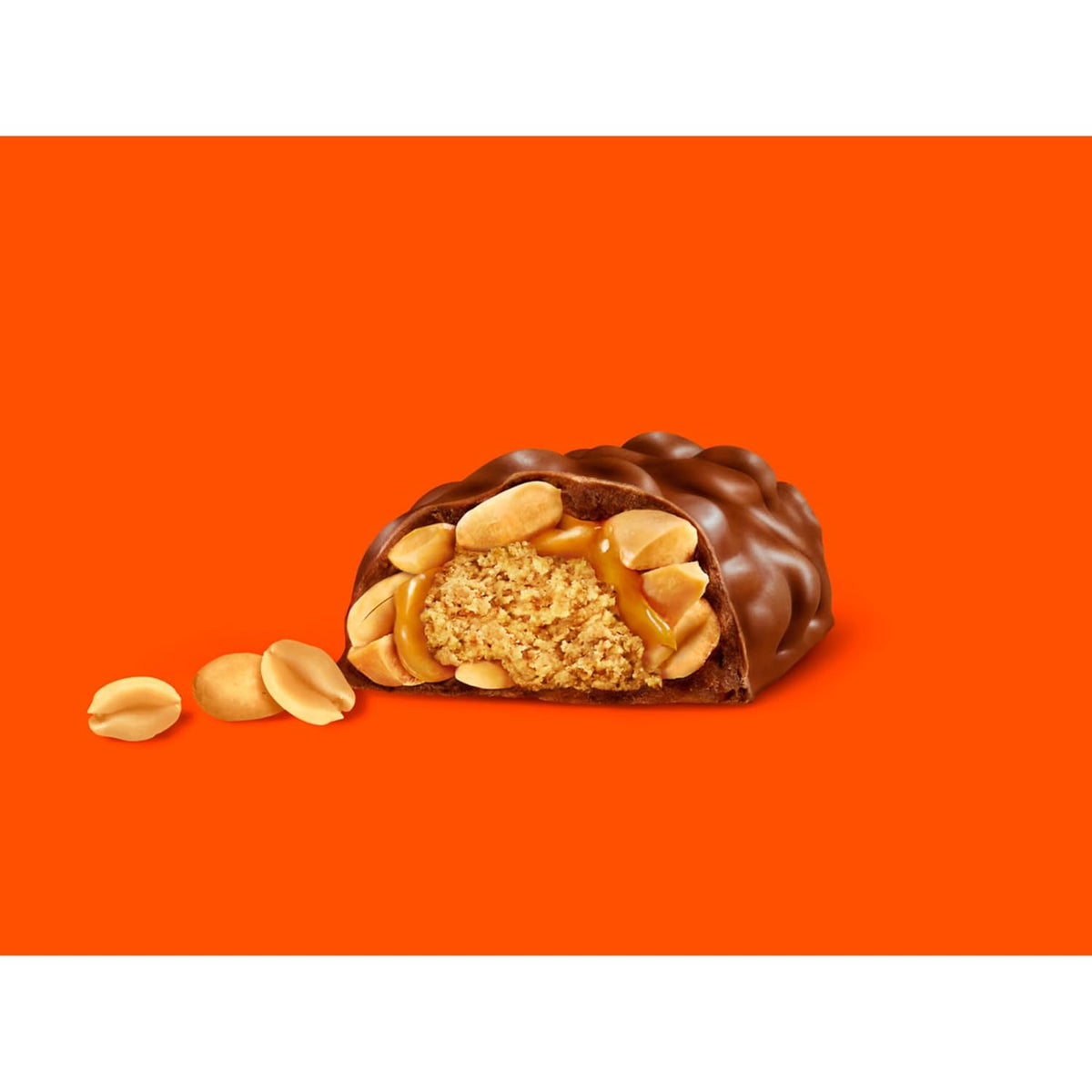 REESE'S NUTRAGEOUS Peanut Butter Caramel Chocolate Bars – Camping, Hiking, and Picnic Snack, Individually Wrapped 36-Count Bulk Travel Candy Box