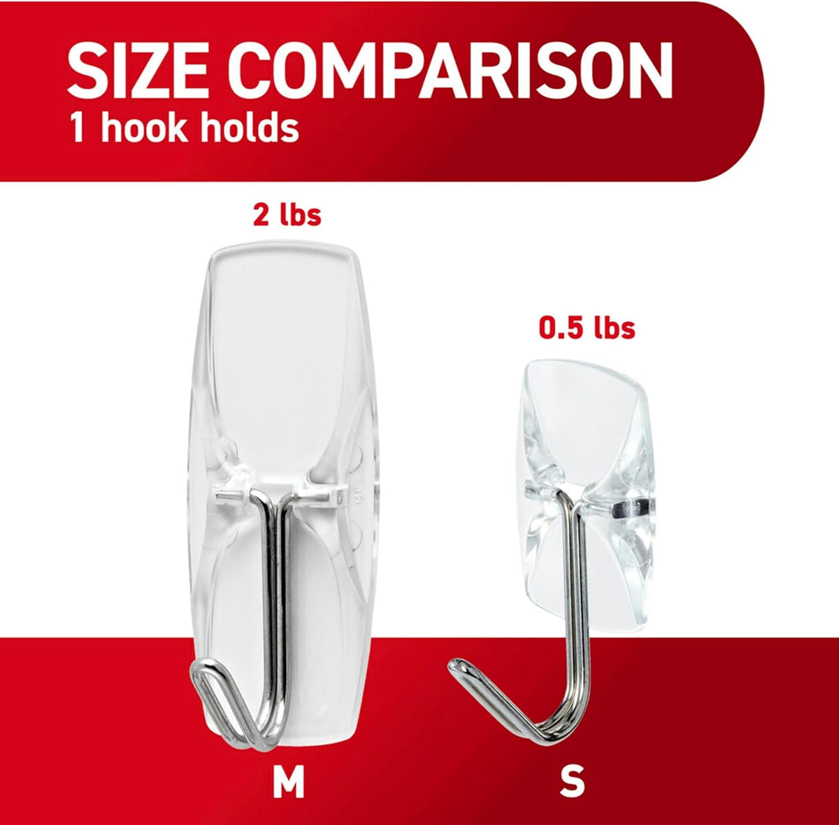 refill-compatible strips allow reuse of hooks