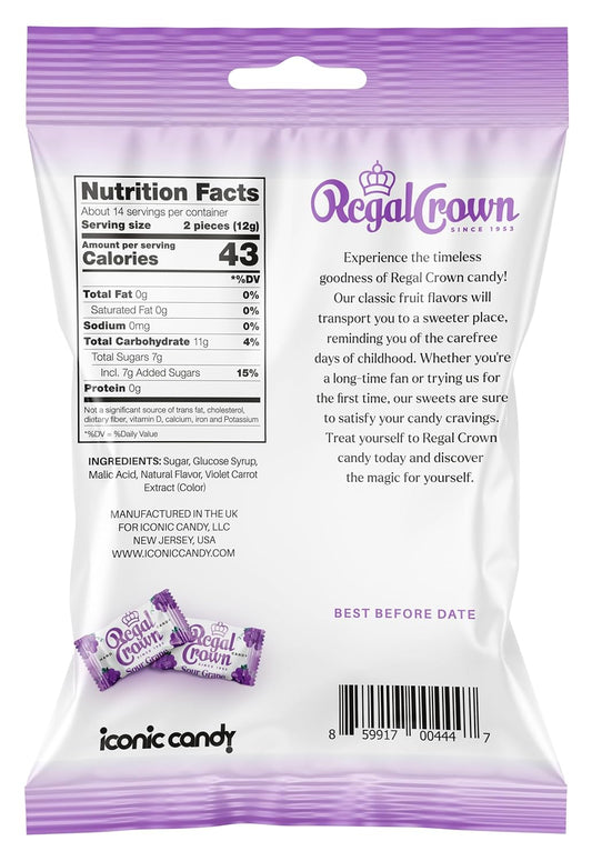 regal crown logo printed on each wrapper for a premium presentation