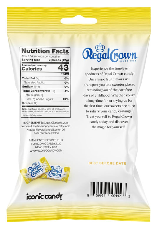 regal crown logo printed on every wrapper for a recognizable, giftable presentation