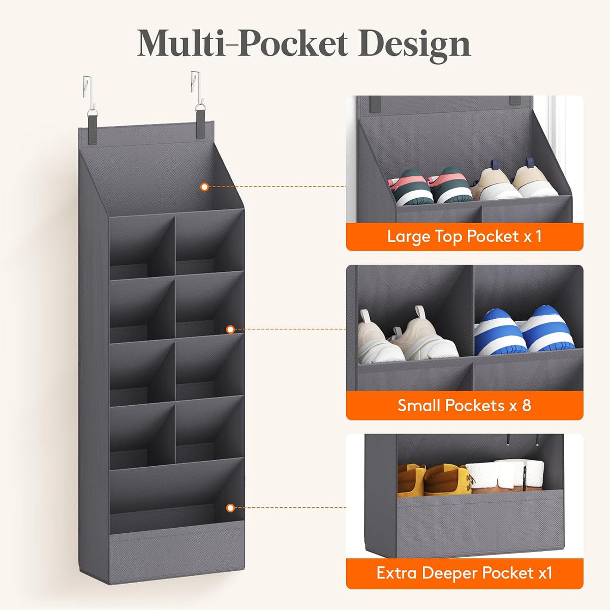 reinforced bottom pockets engineered to hold two pairs of mid-calf boots each